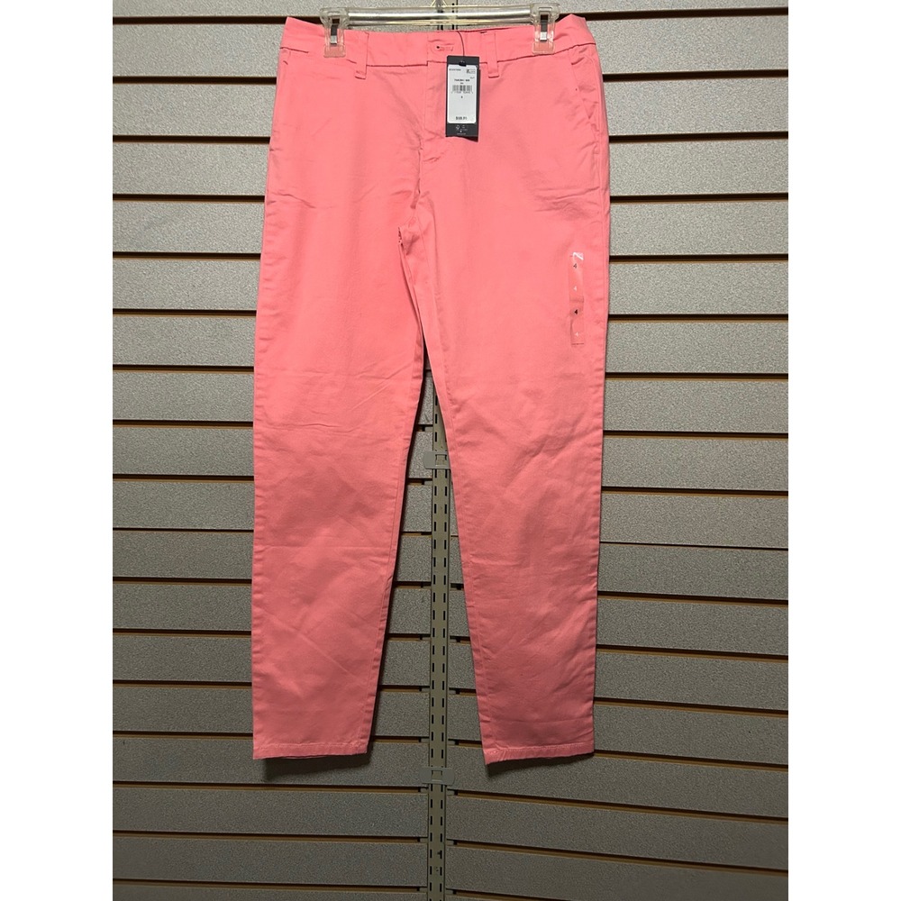 Tommy Hilfiger THFlex Stretch Slim Chino Pants Womens 4 Pink NEW Preppy Business